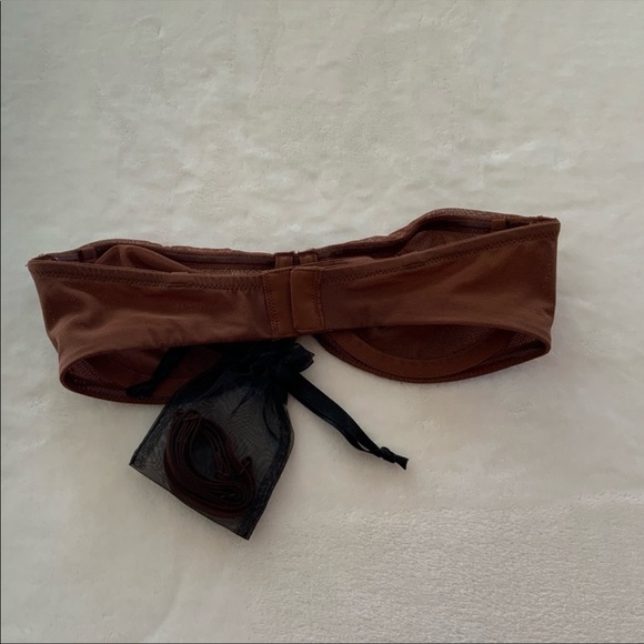 🛑SOLD🛑SKIMS bra strapless mesh underwire bronze size 32B - Picture 8 of 10